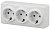 Розетка ЭРА Эксперт 3х2P E Schuko 16A 250V 11-2208-01 Б0020700