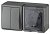 Блок розетка-выключатель двухклавишный ЭРА Эксперт IP54 16A 250V 11-7402-03 Б0020736