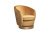 Кресло Napoli вращающееся, вельвет принт Velv ORANG+Latt ORANG 76*76*76см