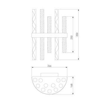 Настенный светильник Bogates Hollis 367/2 никель