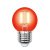 Лампа светодиодная филаментная Uniel E27 5W красная LED-G45-5W/RED/E27 GLA02RD UL-00002986