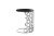 13RXET3043-SILVER Стол приставной стекло черн./серебро d50*60см