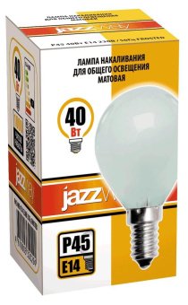Лампа накаливания Jazzway E14 40W 2700K матовая 3320294