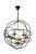 91GH-2020-6 Лампа потолочная Сфера латунь/черный d.56см h.60см