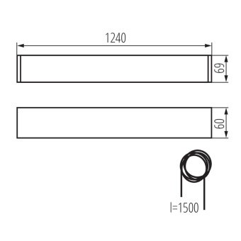 Подвесной линейный светильник Kanlux ALIN 4LED 1X120-SR 27415