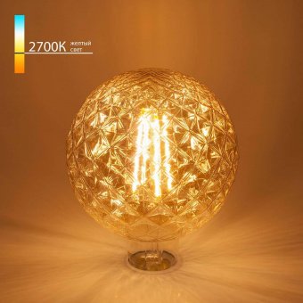 Лампа светодиодная Elektrostandard E27 8W 2700K золотистая a044026
