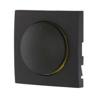 Накладка LK Studio светорегулятора с желтой световой индикацией (черный бархат) LK60 867108-1