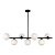 Подвесная люстра Lumina Deco Fredica LDP 6030-7 BK