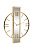 79MAL-5821-61G Часы с зеркальн. планкой цвет золото d46см, H61см