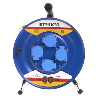 Удлинитель Stekker Professional 4гн 30м с/з PRF02-41-30 39296