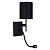 Бра Reluce 86210-9.2-001KT LED3W+E14 BK