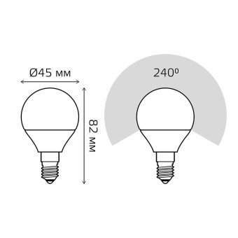 Лампа светодиодная Gauss E14 12W 6500K матовая 53132